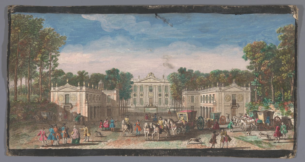 Näkymä Château de Marlyn edestä Erilaisia ​​vues du Chateau Royal de Marli (otsikko esineessä) tekijältä Anonymous