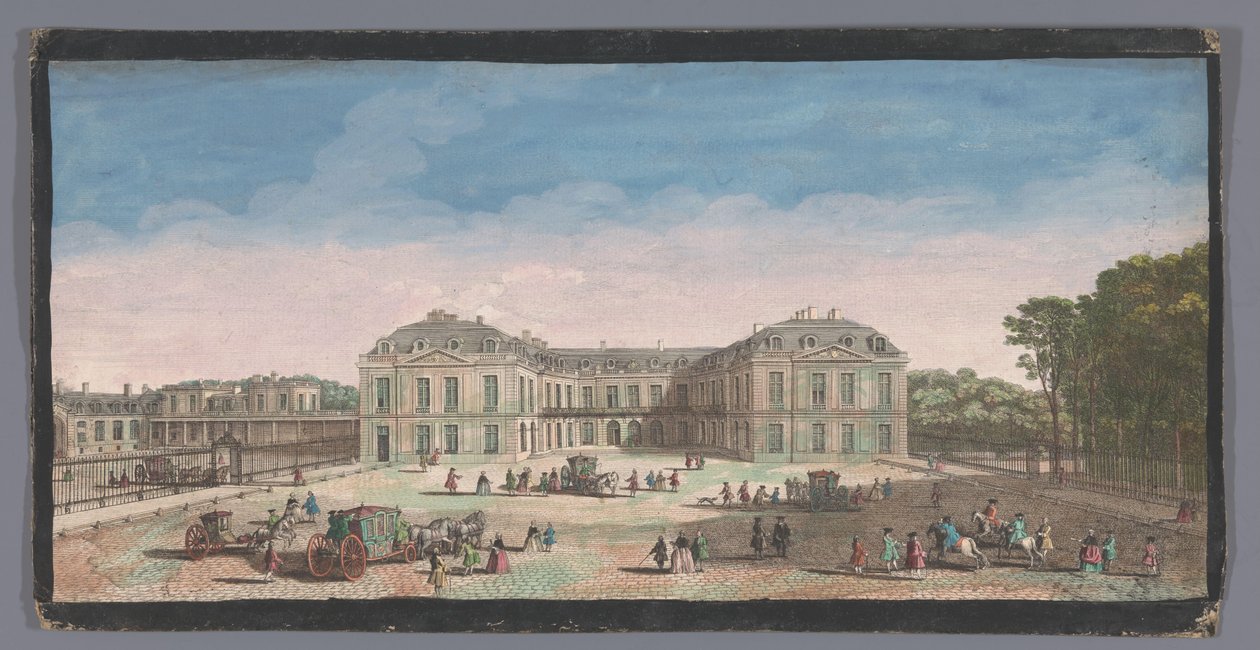 Gezicht op het Château de Choisy Näkymä Royal House of Choisyn pihan puolelta (otsikko esineessä) tekijältä Anonymous