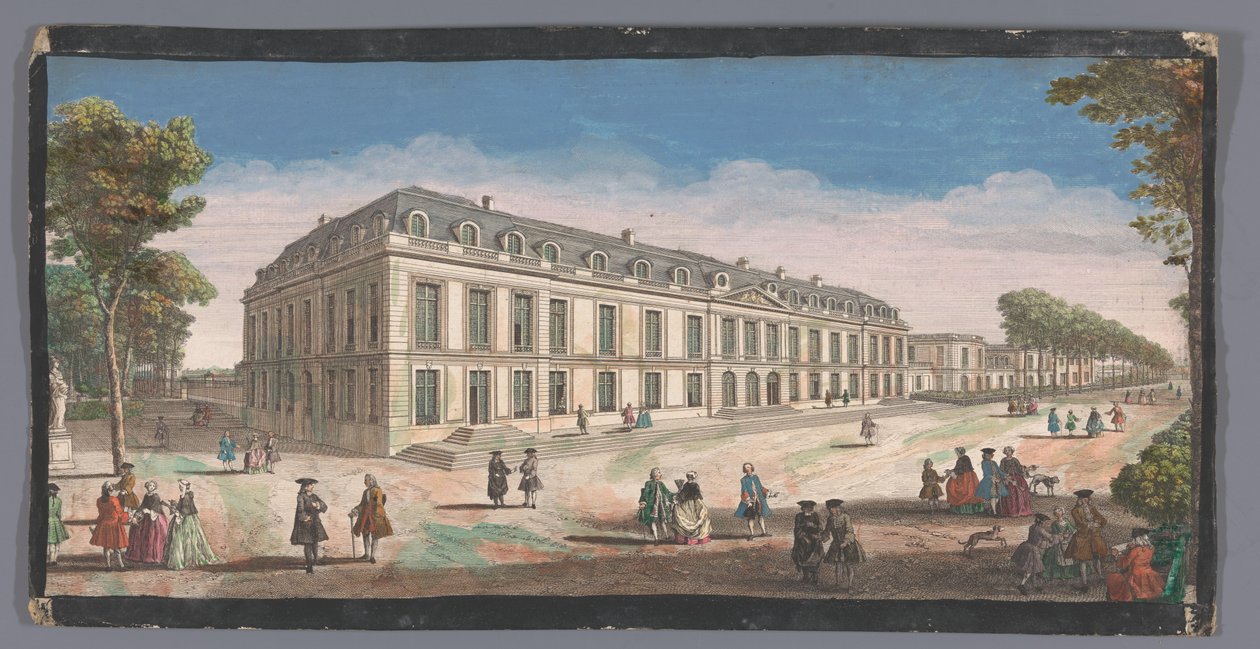 Näkymä Château de Choisyn puutarhasta nähtynä Vüe ​​​​de la Maison Royalle de Choisy du côté du jardin (otsikko esineessä) tekijältä Anonymous