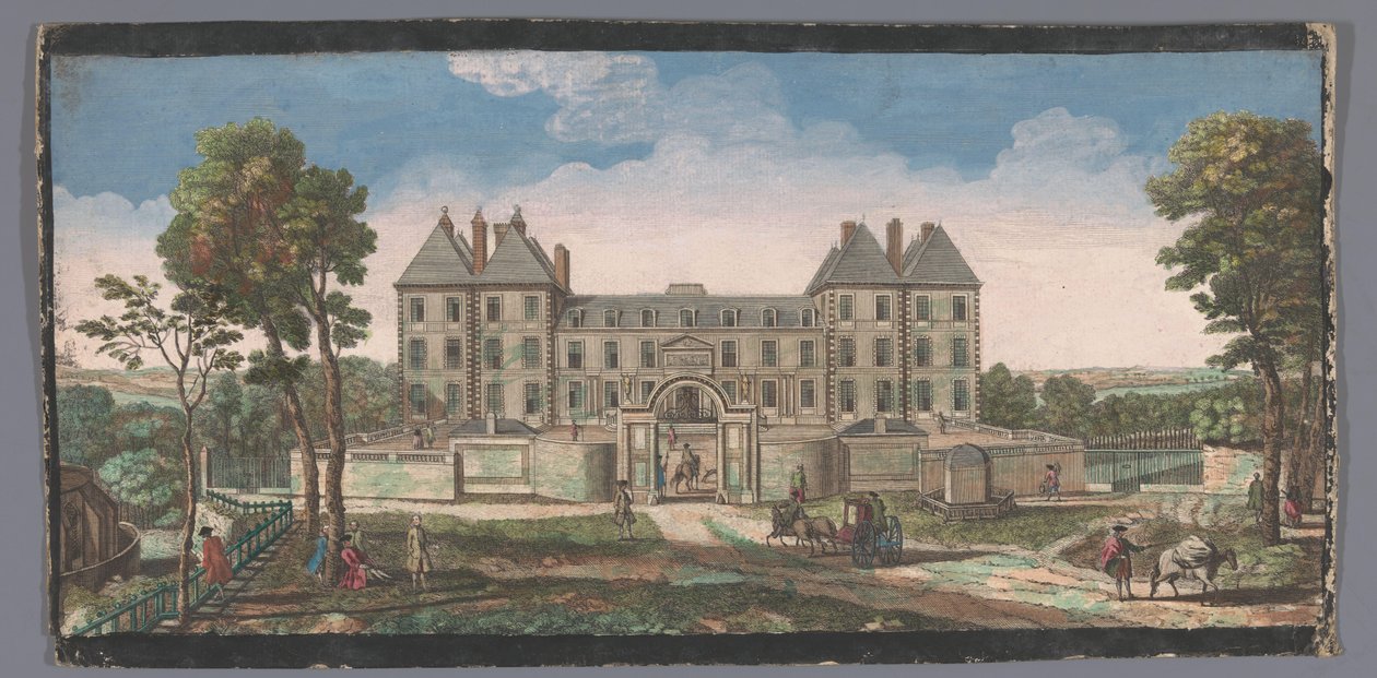 Näkymä Château de Saint-Maurille Vûe du Chateau Royal de Saint Maur (otsikko esineessä) tekijältä Anonymous