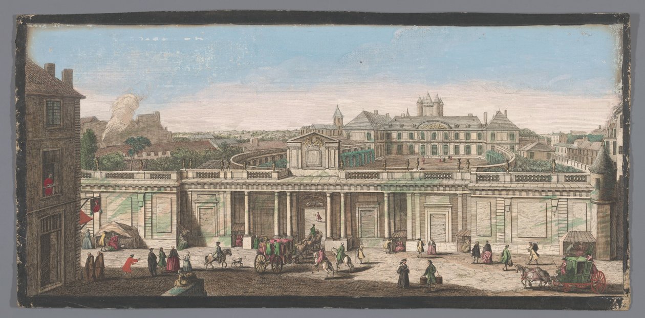 Näkymä Palais du Templelle Pariisissa Näkymä Malthen ritarien palatsille (otsikko esineessä) tekijältä Anonymous