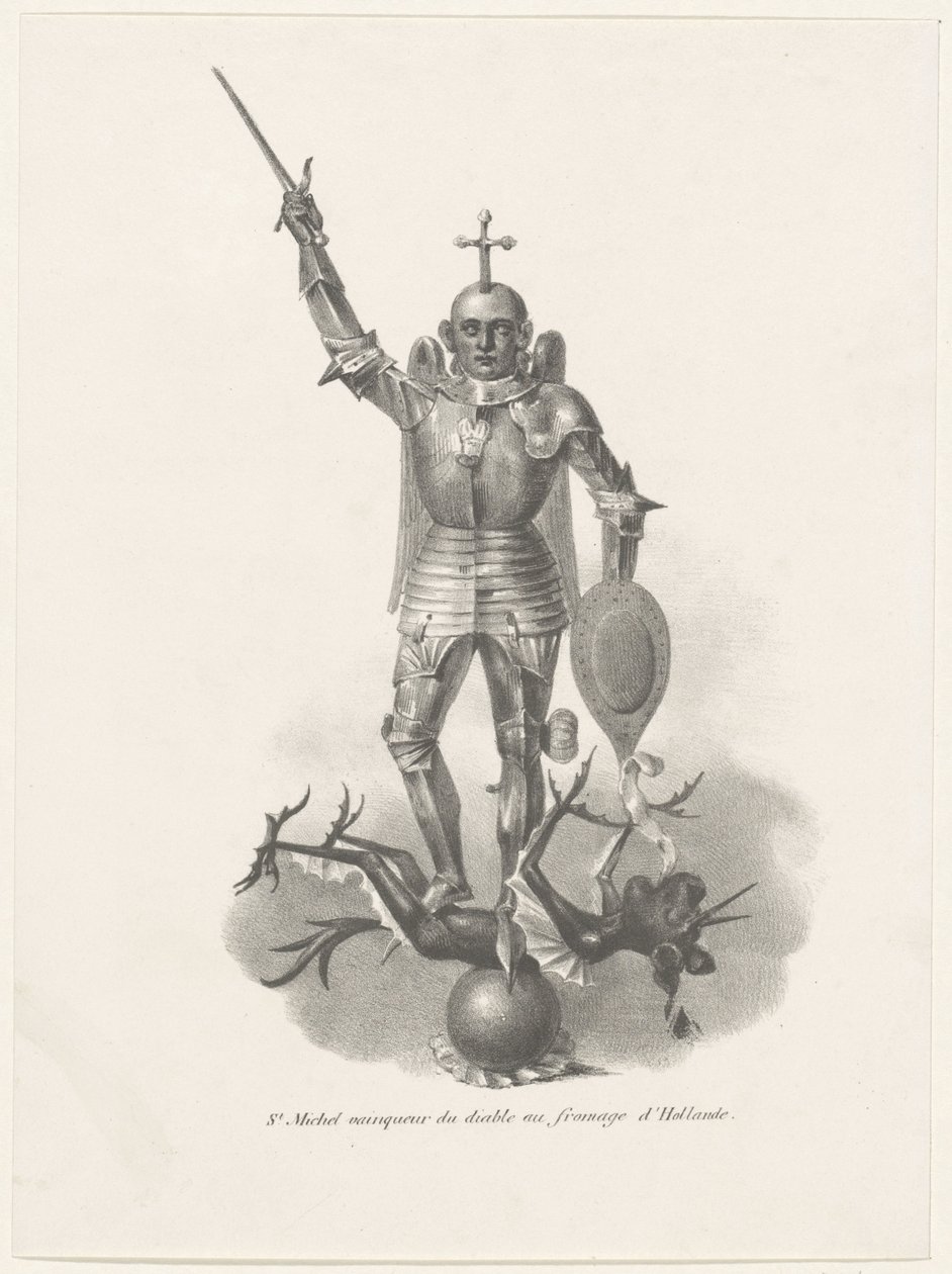 Pyhä Mikael valloittaa paholaisen hollantilaisella juustolla, 1830 St. Michel vainqueur du diable au fromage d