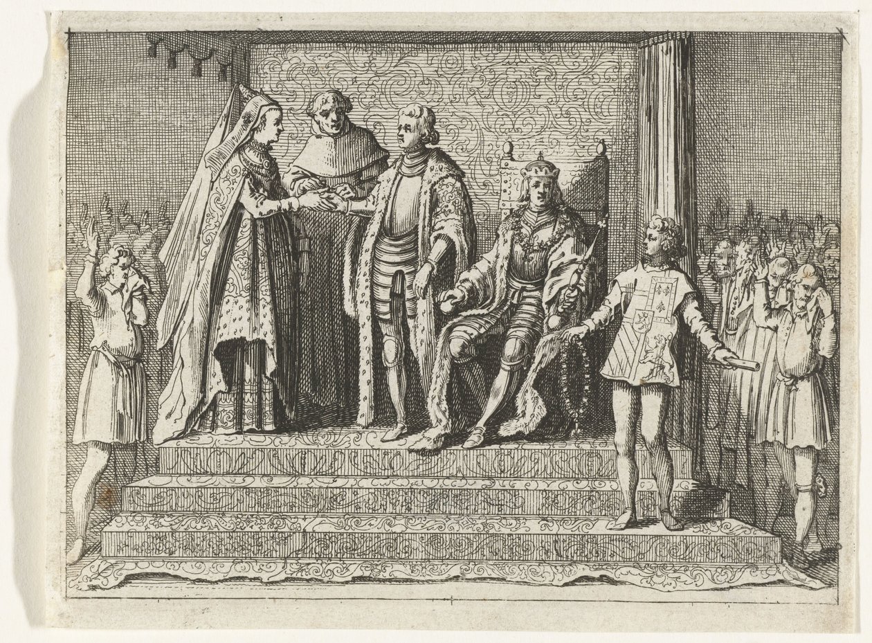 Jacoba van Beierenin ja Frank van Borselenin avioliitto, 1434 tekijältä Anonymous