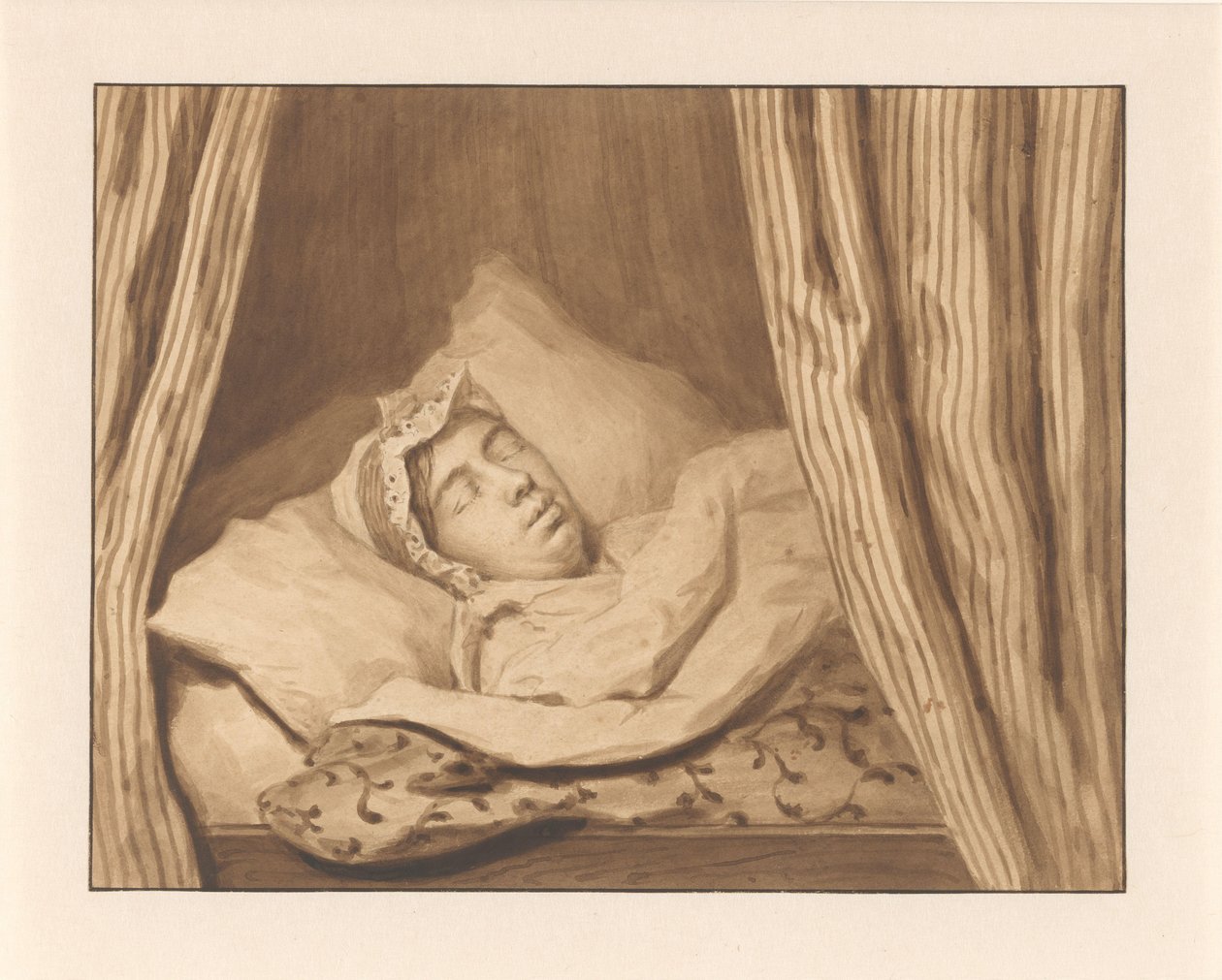 Lady Johanna van Weede kuolinvuoteellaan tekijältä Anonymous