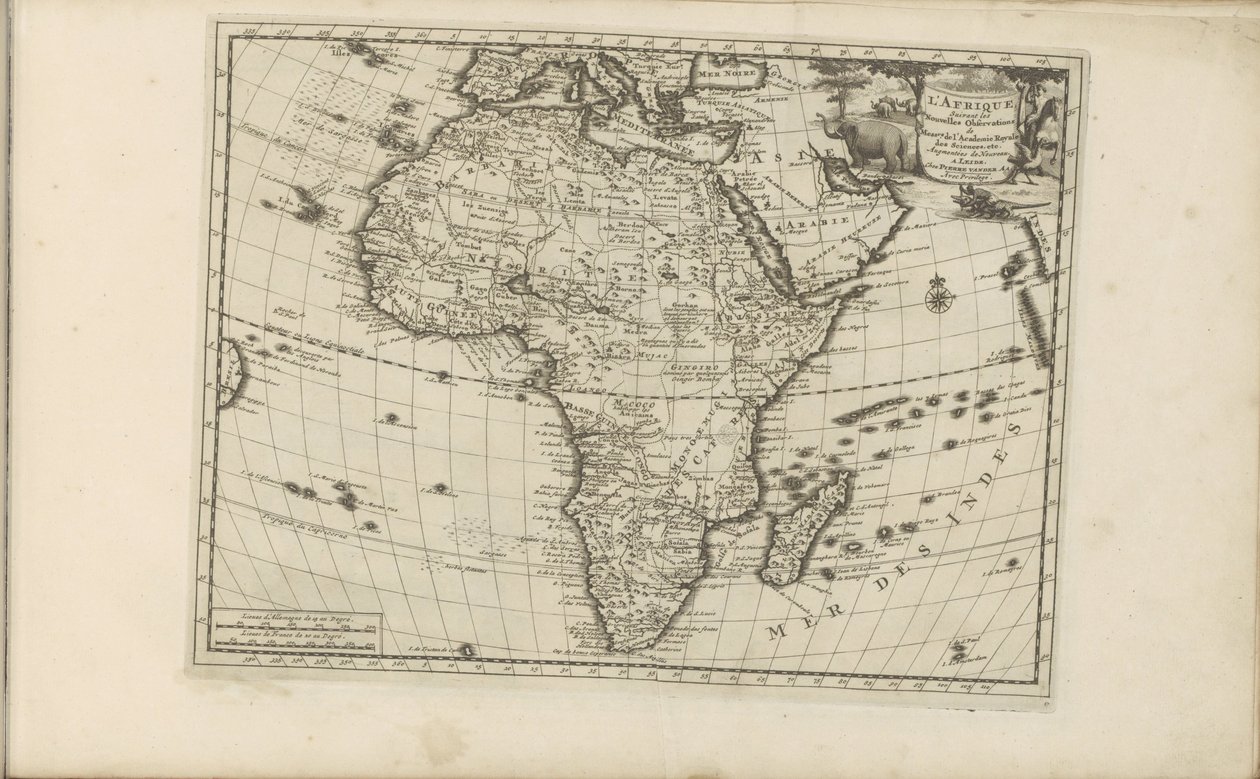 Kaart van Afrika Afrikka Messieurs de l