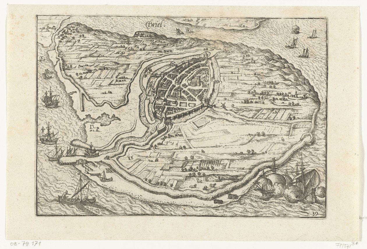 Den Brielin kartta, 1572 tekijältä Anonymous