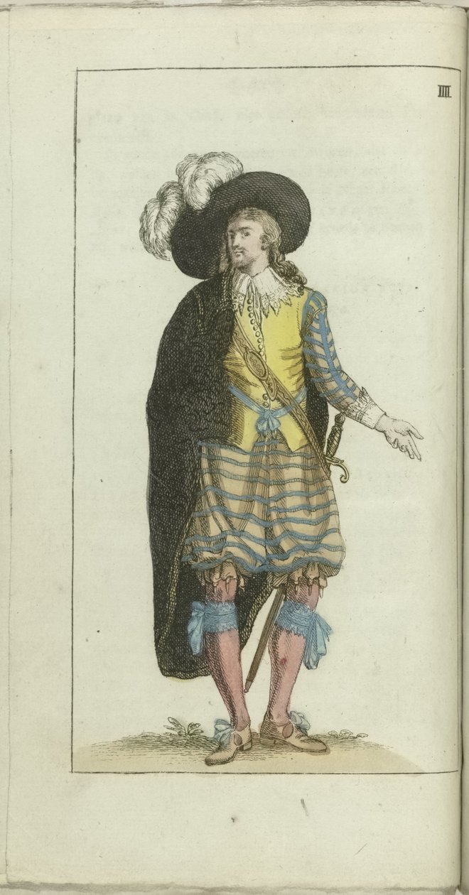 Muodin ja maun kabinetti 1791, pl. III: Petit maitre 1600-luvun varhaiselta puoliskolta tekijältä Anonymous
