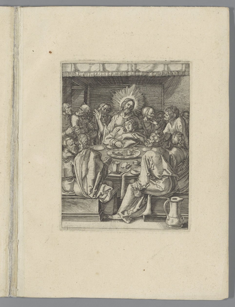 Uusin avondmaal The Little Pass (sarjan nimi) Passio Christi Ab Alberto Durer Nürnbergin figuuri (sarjan nimi) tekijältä Anonymous