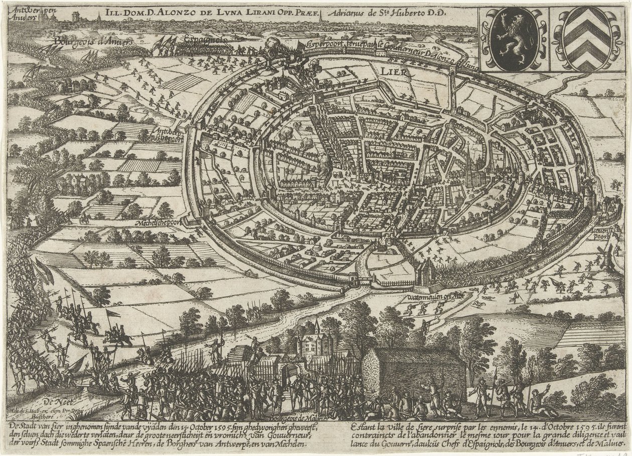 Osavaltion armeija vangitsi ja hylkäsi Lierin, 1595 tekijältä Anonymous