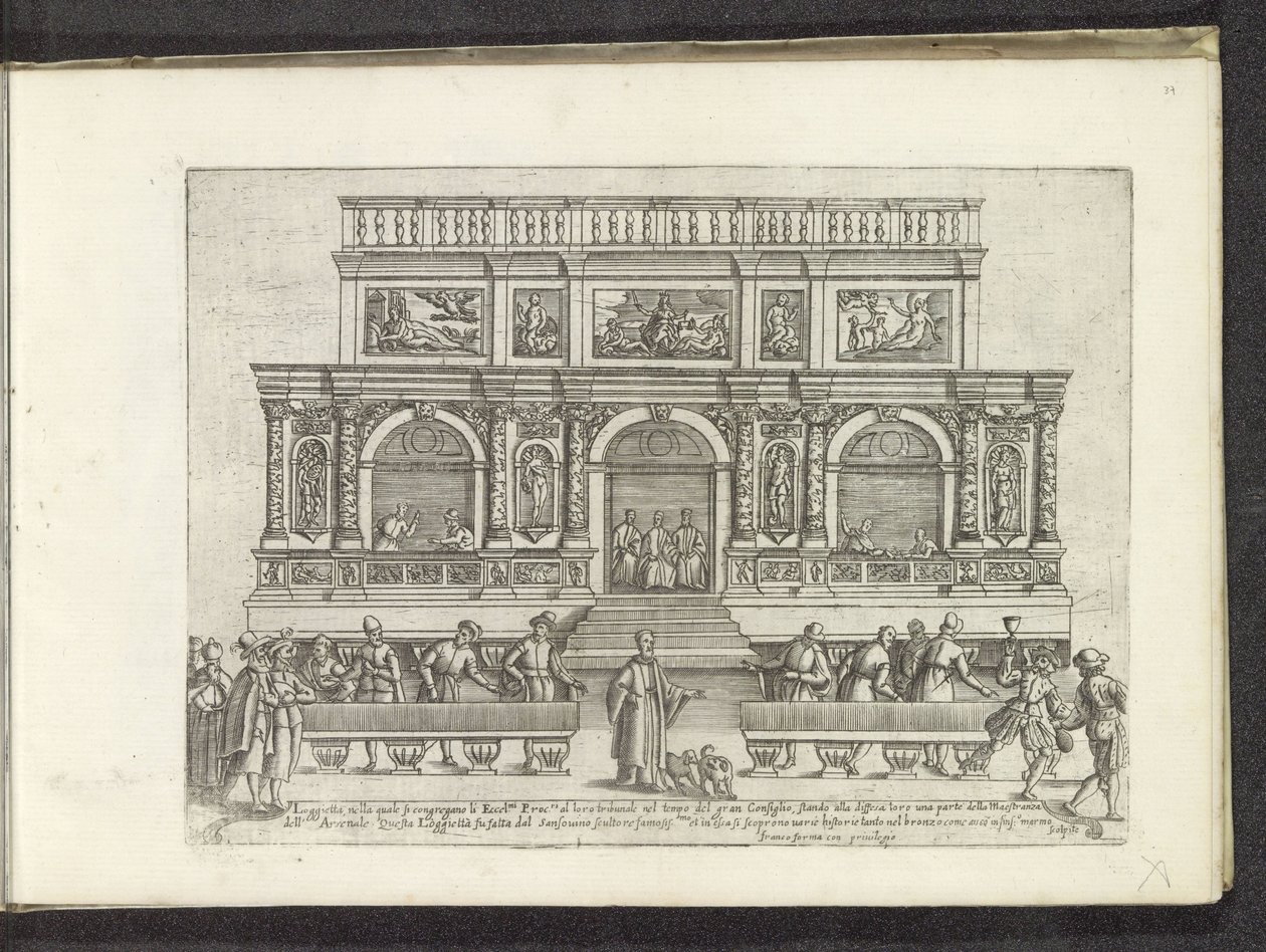 Loggetta del Sansovino San Marcoplein te Venetiëssa Scenes uit het Venetiaanse leven (sarjan nimi) Habiti d