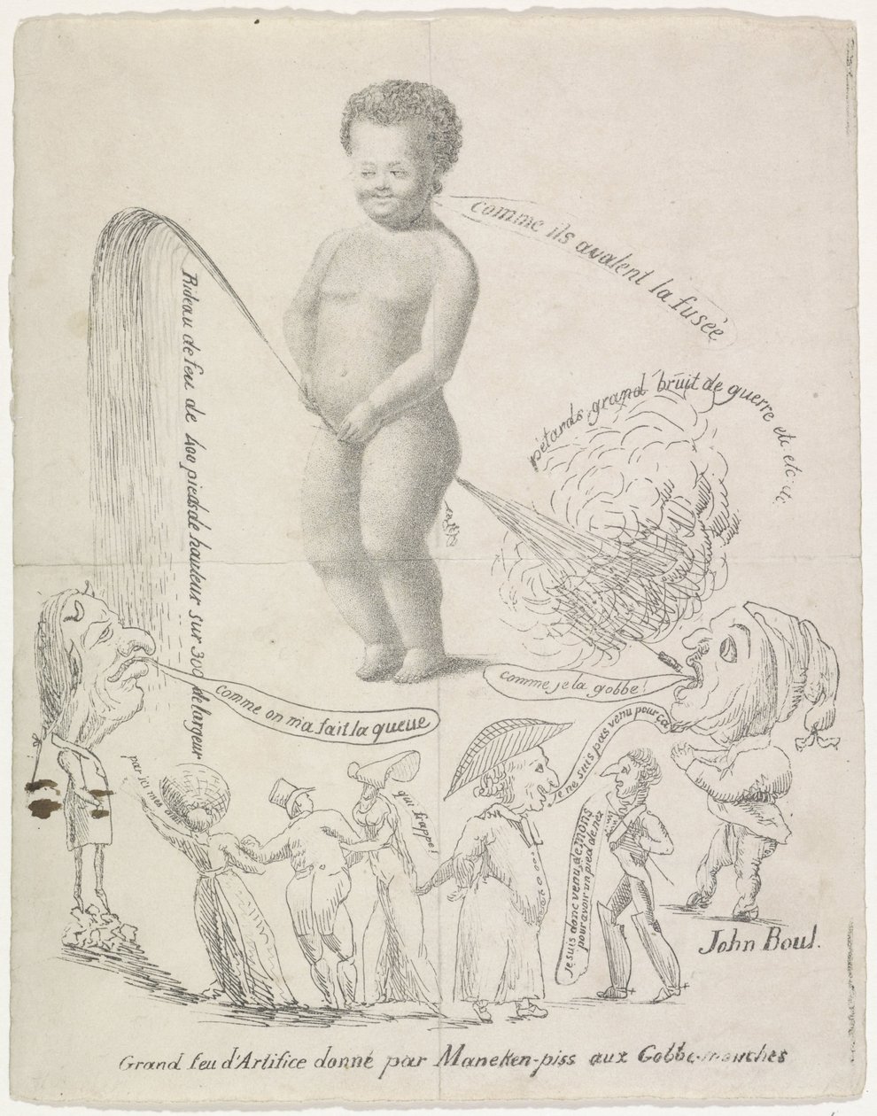 Manneken Pis tarjoaa ilotulitteita, 1820 Grand feu d