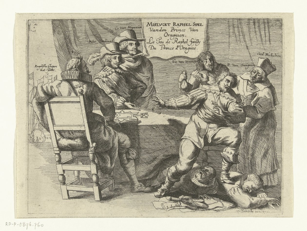 Epäonnistunut peli Schenkenschansissa, 1635-1636 Failed Raphael Game Van den Prince van Oragnien / Le Jeu de Raphel failly Du Prince d