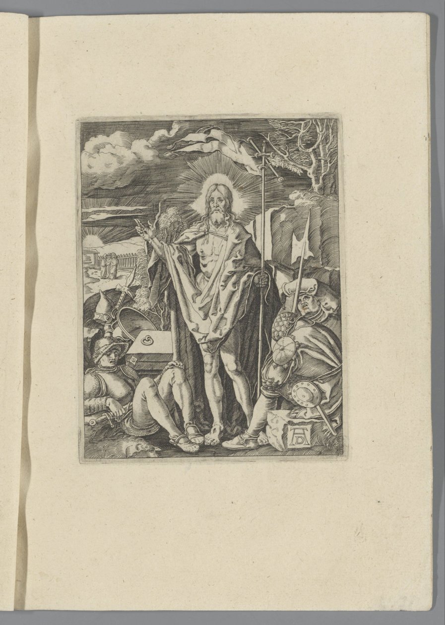 Kristuksen nousu The Little Pass (sarjan nimi) Passio Christi Ab Alberto Durer Nürnbergin figuuri (sarjan nimi) tekijältä Anonymous