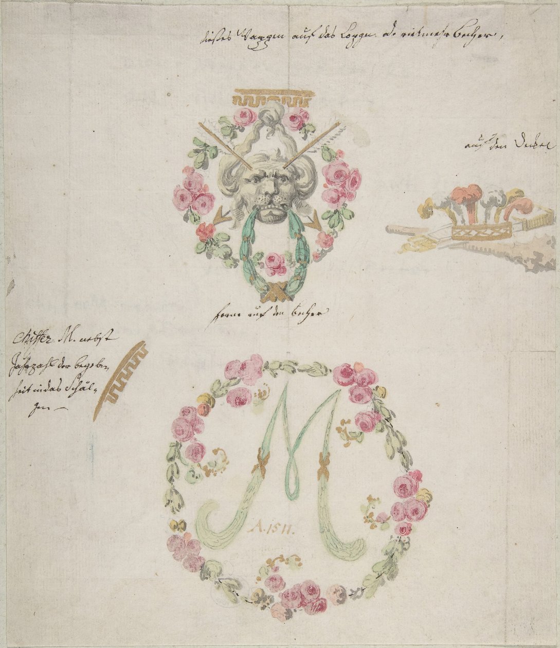 Koristekuvioita posliinille, 1700-luku. tekijältä Anonymous,.