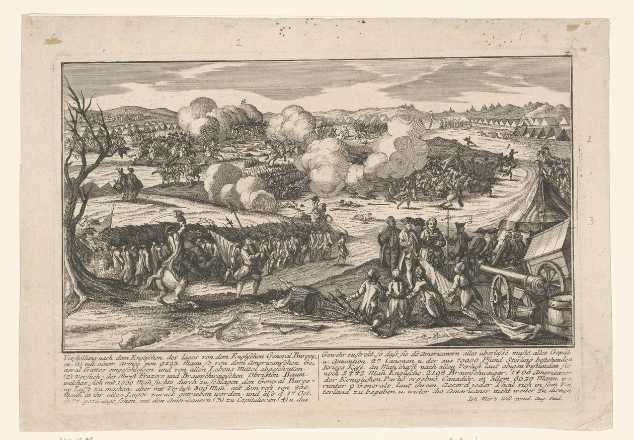 Kenraali Burgoynen antautuminen kenraali Gatesille 17. lokakuuta 1777 tekijältä Anonymous