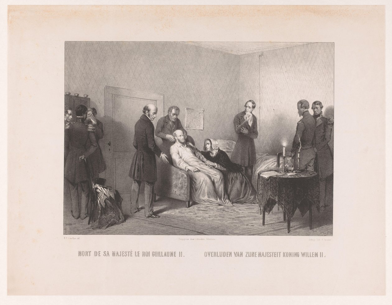Kuningas Vilhelm II:n kuolema Mort de sa majesté le roi Guillaume II / Hänen Majesteettinsa kuningas William II:n kuolema (otsikko esineessä) tekijältä Anonymous