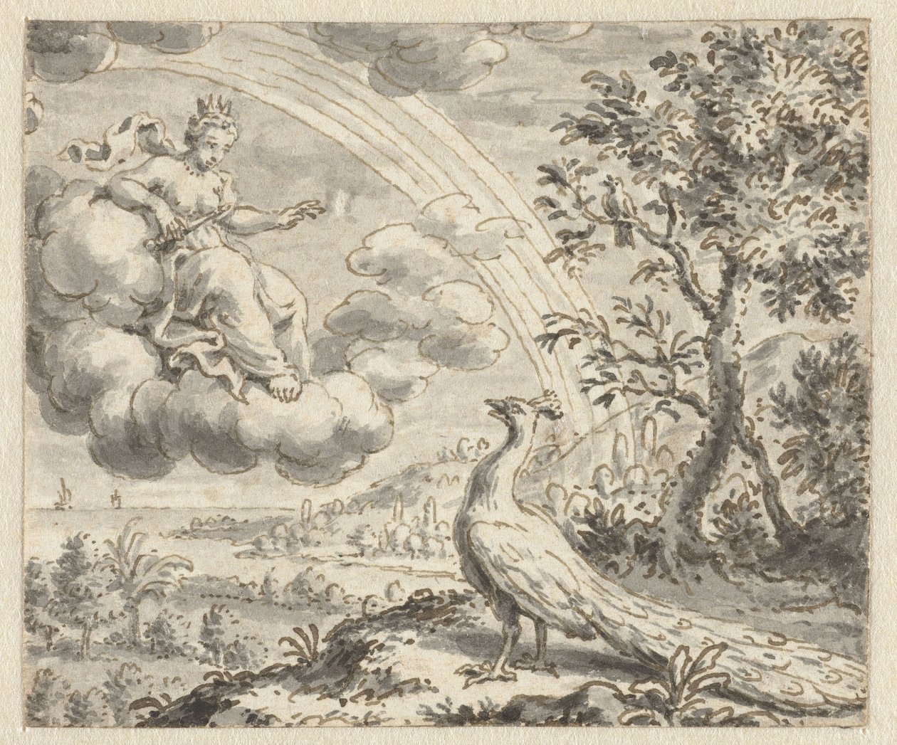 Peacock valittaa Junolle Suunnitelmat Jean de la Fontainen Fablesin painokselle (sarjan nimi) tekijältä Anonymous