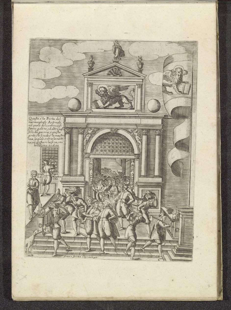 Porta Magna van het Venetiaans Arsenaal Scenes uit het Venetiaanse leven (sarjan nimi) Habiti d