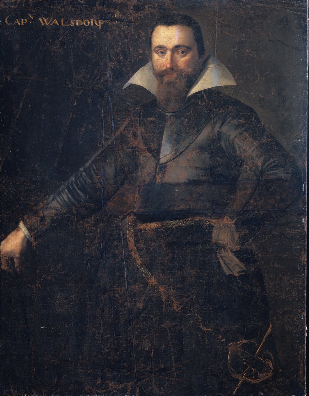 Muotokuva Bartholomeus Andrio Walsdorfferista, sveitsiläisen Friesland-yhtiön kapteenista, kuoli Bergen-op-Zoomissa tekijältä Anonymous
