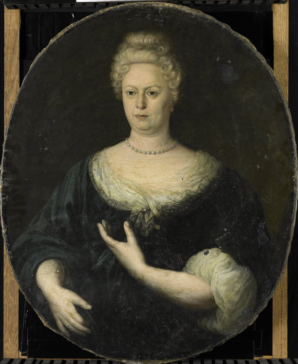 Elisabeth van Oostenin (1660-1714) muotokuva. Abraham van Riebeeckin vaimo tekijältä Anonymous