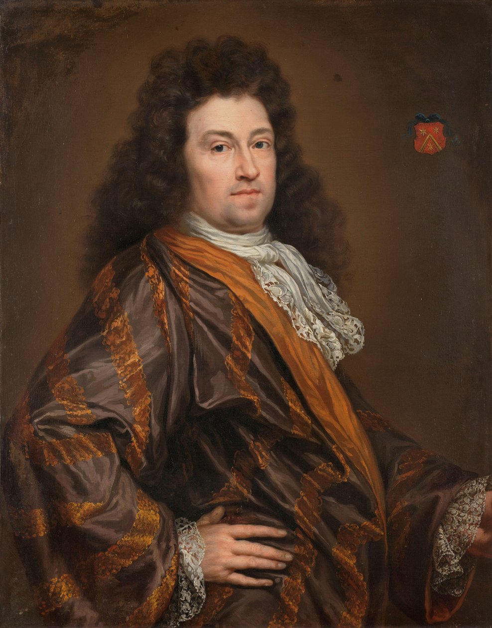 François Leydeckerin (1650-1718) muotokuva. Zeelandin tilintarkastustuomioistuimen edustaja tekijältä Anonymous