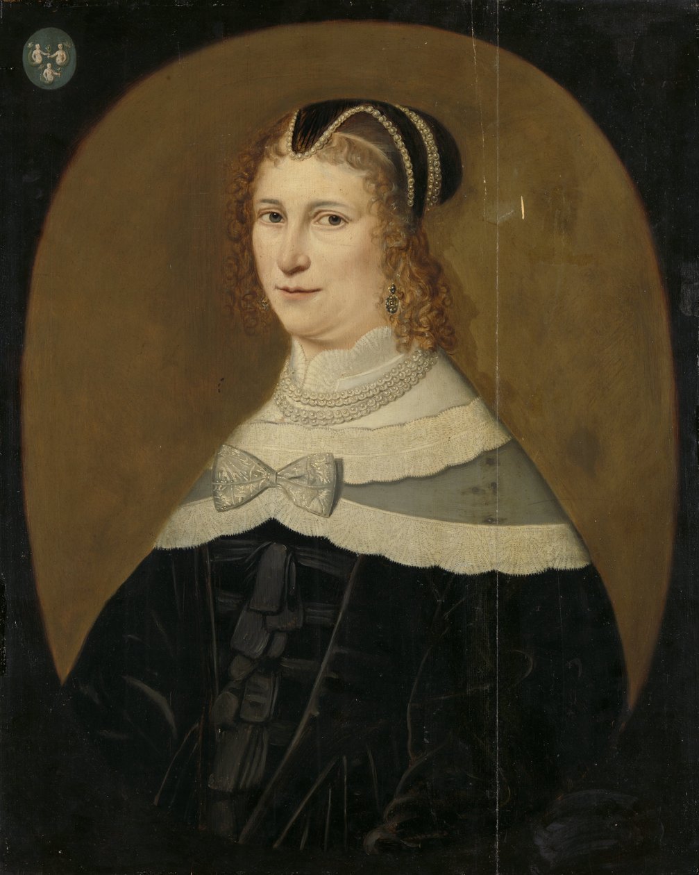 Naisen muotokuva, nimeltä Theodora de Visscher, Jacob Rijswijkin vaimo tekijältä Anonymous