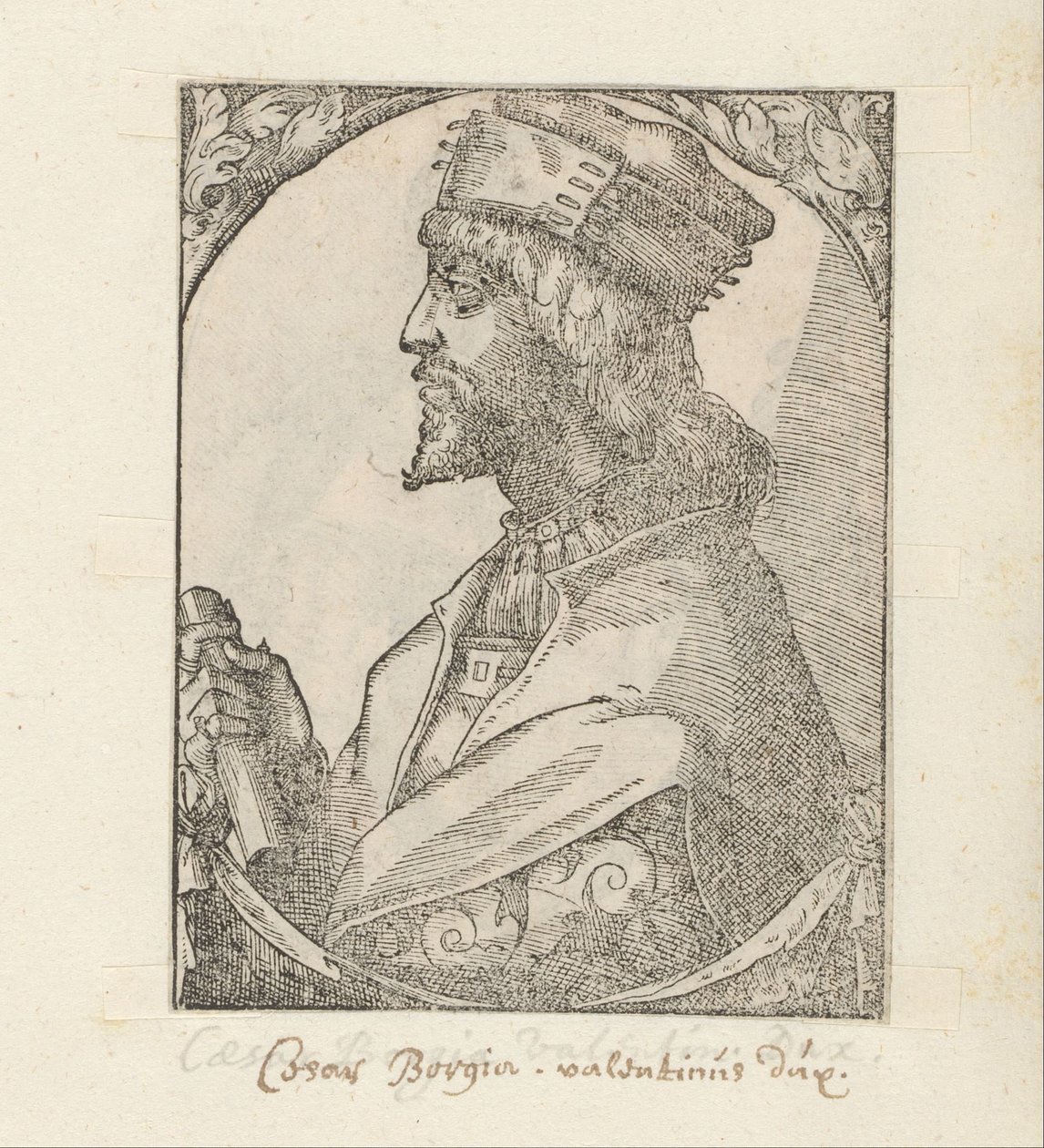 Portret van Cesare Borgia tekijältä Anonymous