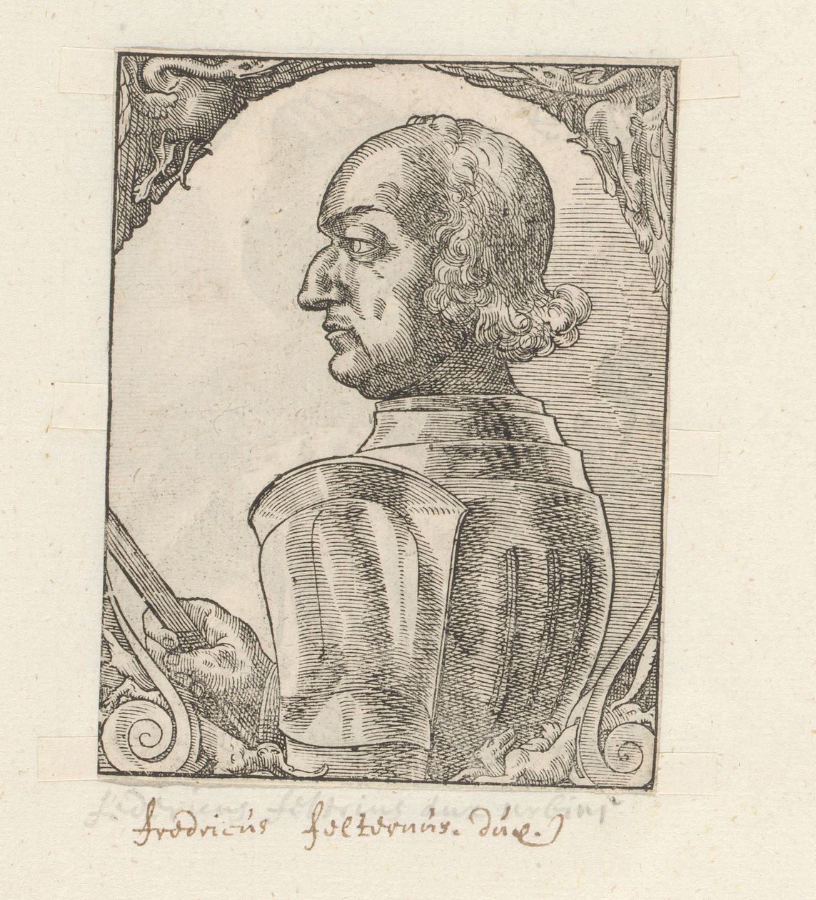 Portret van Federico da Montefeltro tekijältä Anonymous