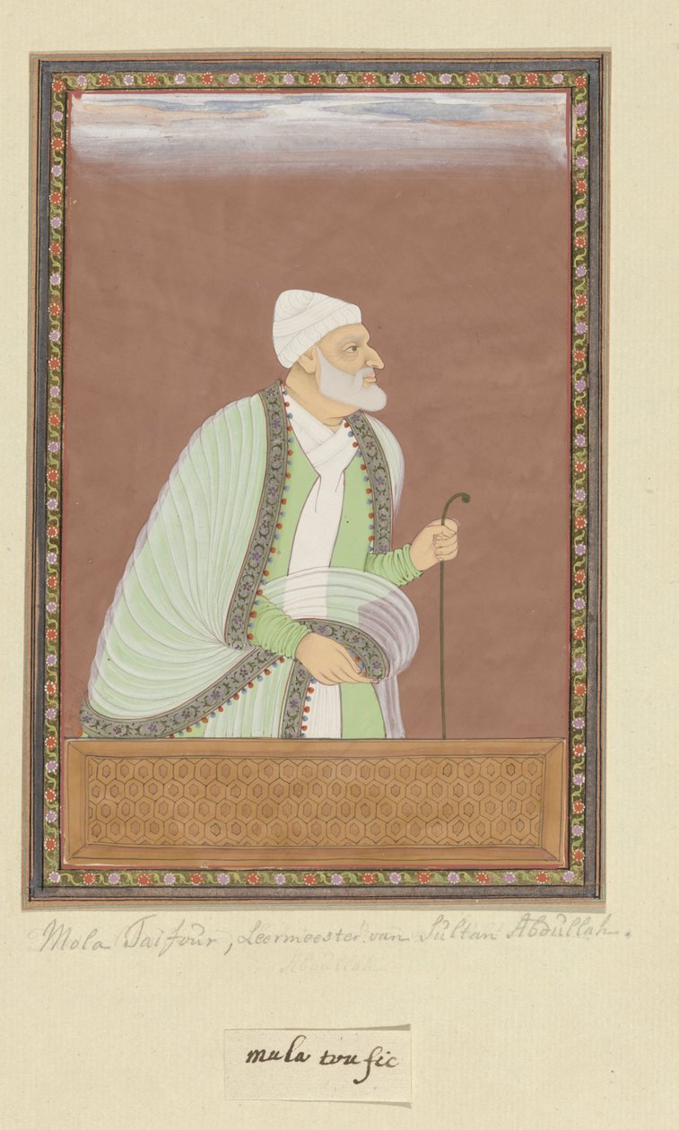 Muotokuva Mulla Tayfurista, joka oli sulttaani Abdullahin opettaja (ustad). tekijältä Anonymous
