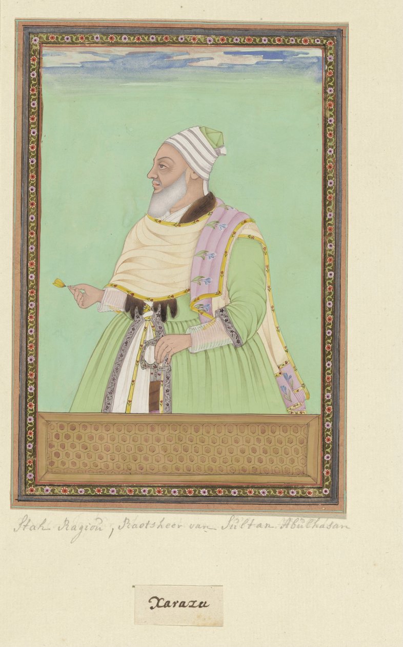 Muotokuva Shah Rajusta, sulttaani Abul Hasanin henkisestä johtajasta (pir). tekijältä Anonymous