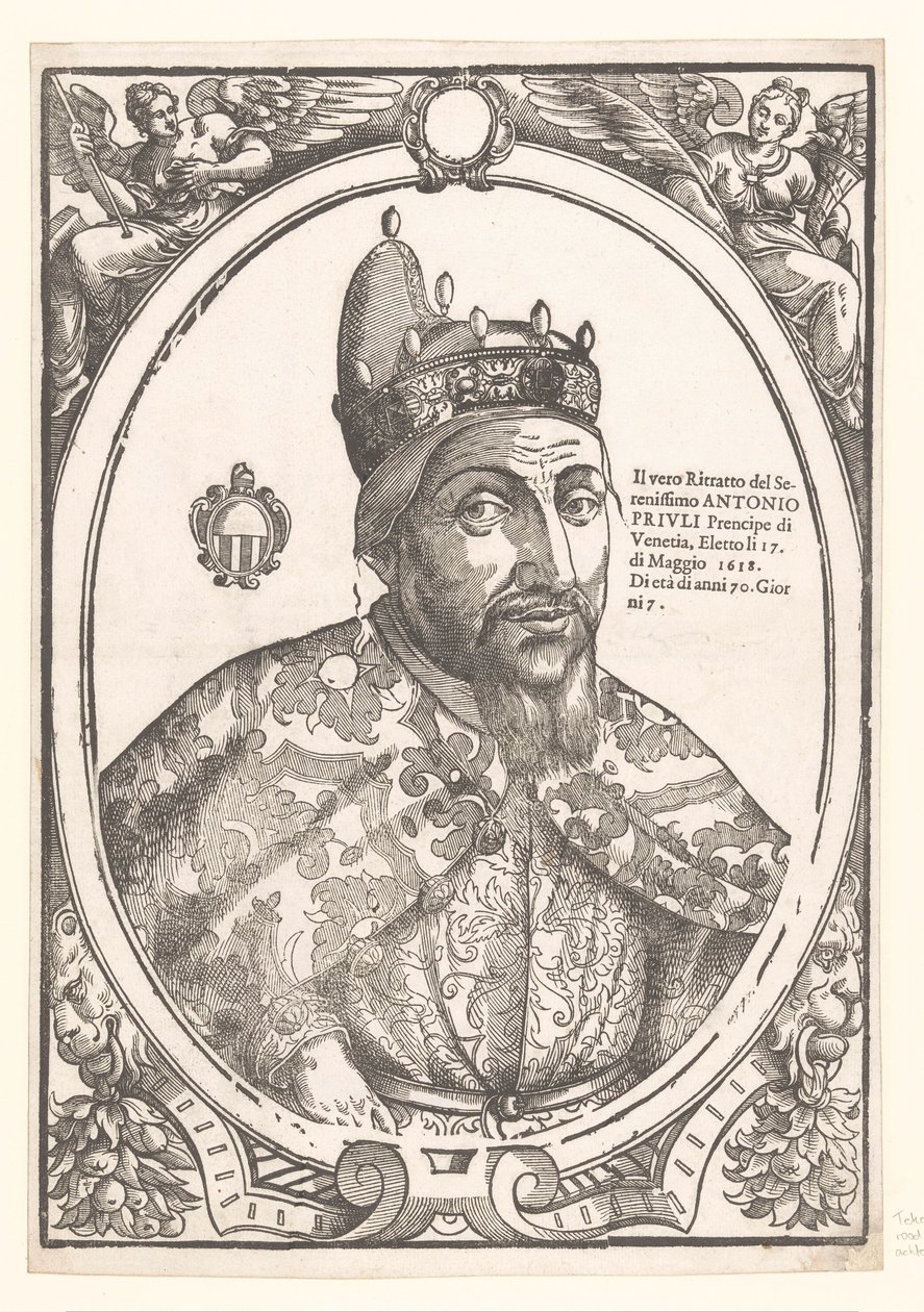 Portree van doge Antonio Priuli Todellinen muotokuva seesteisimmästä Antonio Priulista (...) (otsikko esineessä) tekijältä Anonymous