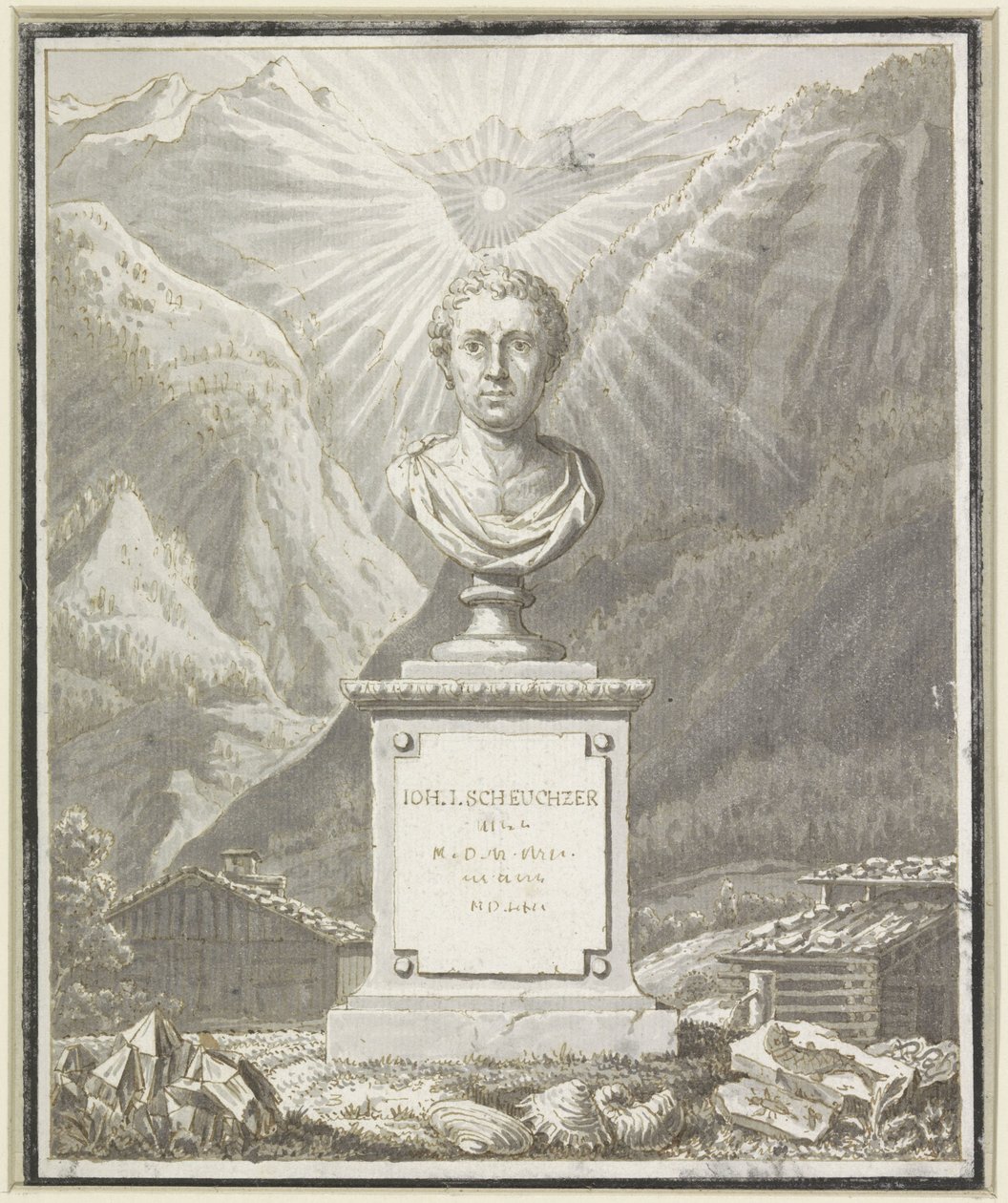 Johann Jakob Scheuchzerin muotokuva tekijältä Anonymous