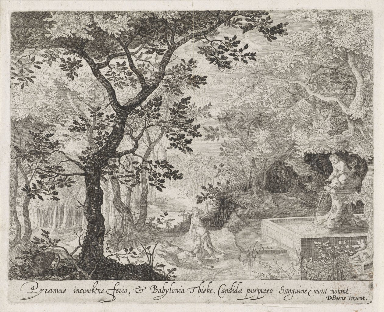 Pyramus ja Thisbe Kohtauksia elokuvasta Ovidin Metamorphoses (sarjan nimi) tekijältä Anonymous