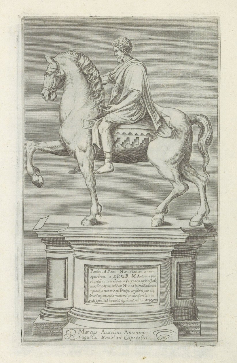 Ruiterstandbeeld, Marcus Aurelius Antiikkiveistoksia Roomassa (sarjan nimi) Ikonit Rooman kaupungin muinaisista patsaista, joita nähdään julkisilla paikoilla (sarjan nimi) tekijältä Anonymous