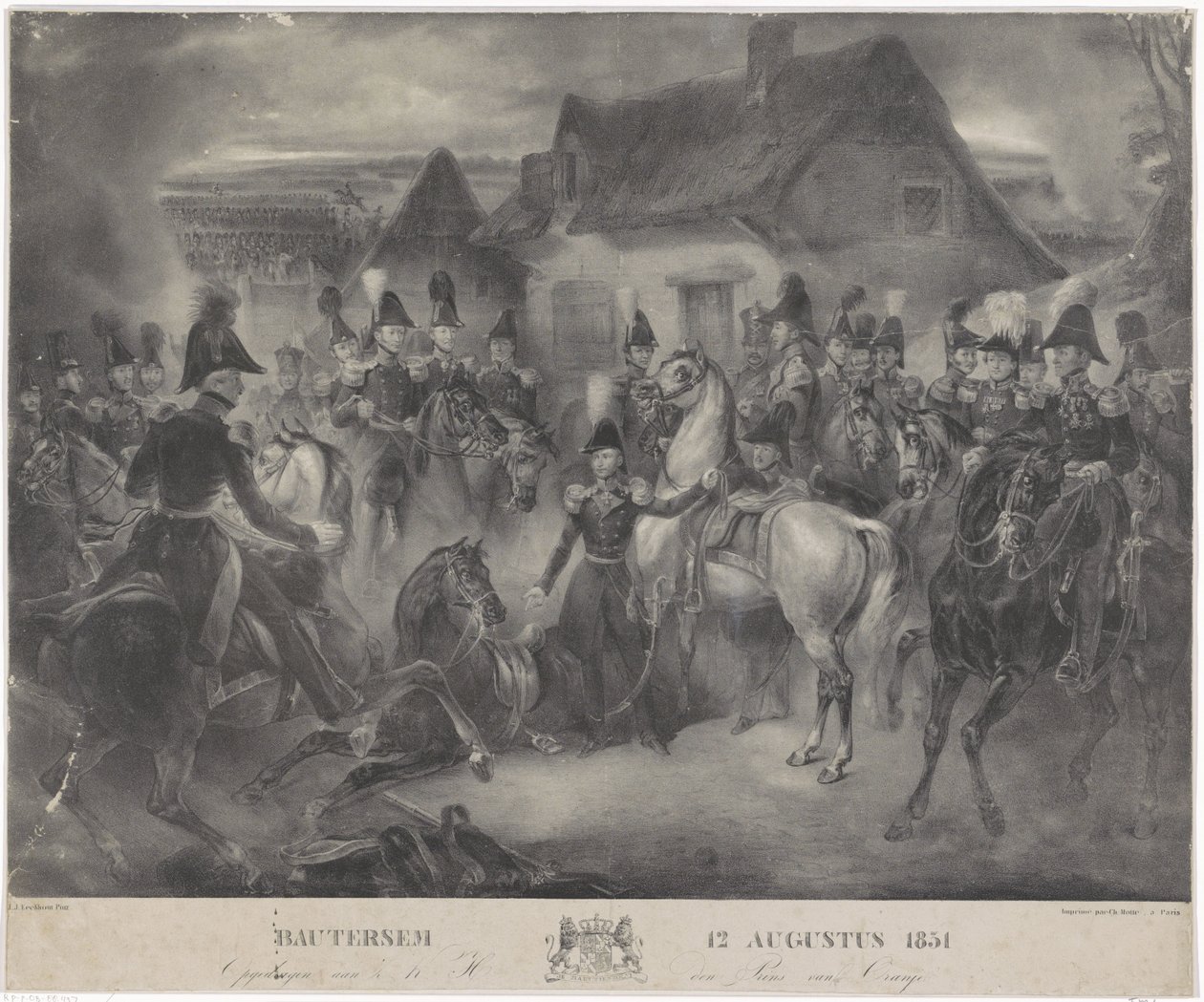 Boutersemin taistelu, 1831 Bautersem 12. elokuuta 1831 (otsikko esineessä) tekijältä Anonymous
