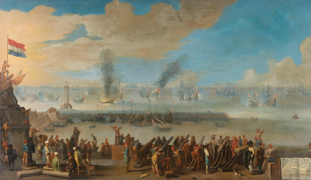 Taistelu Livornon lähellä (14. maaliskuuta 1653) tekijältä Anonymous