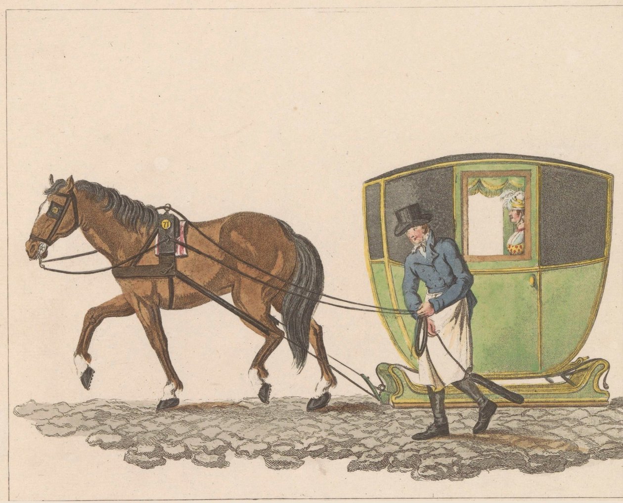 Toeslede, 1810-1825 Vuokrareki, purkitettu nimellä Sleede tai Slee (nimi esineessä) tekijältä Anonymous