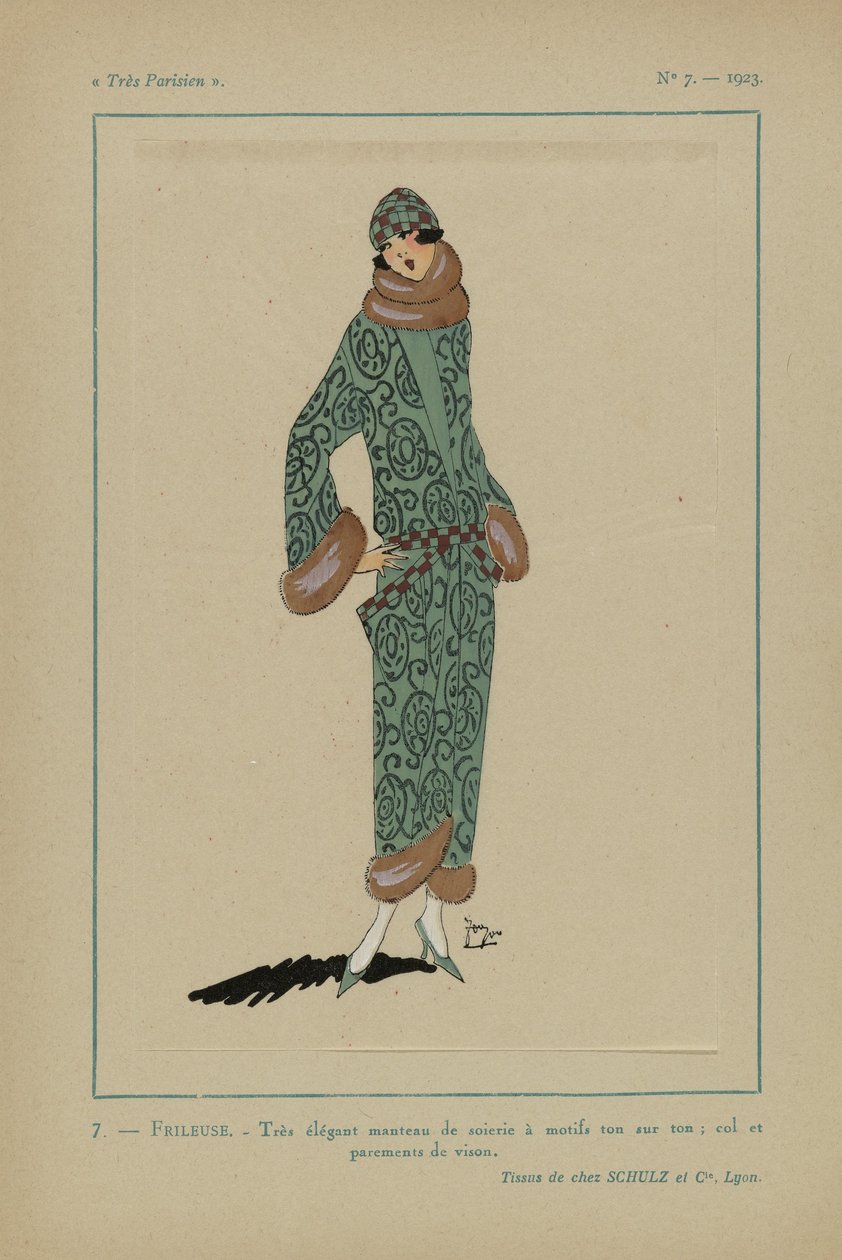 Hyvin pariisilainen, 1923, nro 7: 7. - FRILEUSE. - Erittäin tyylikäs takki... tekijältä Anonymous