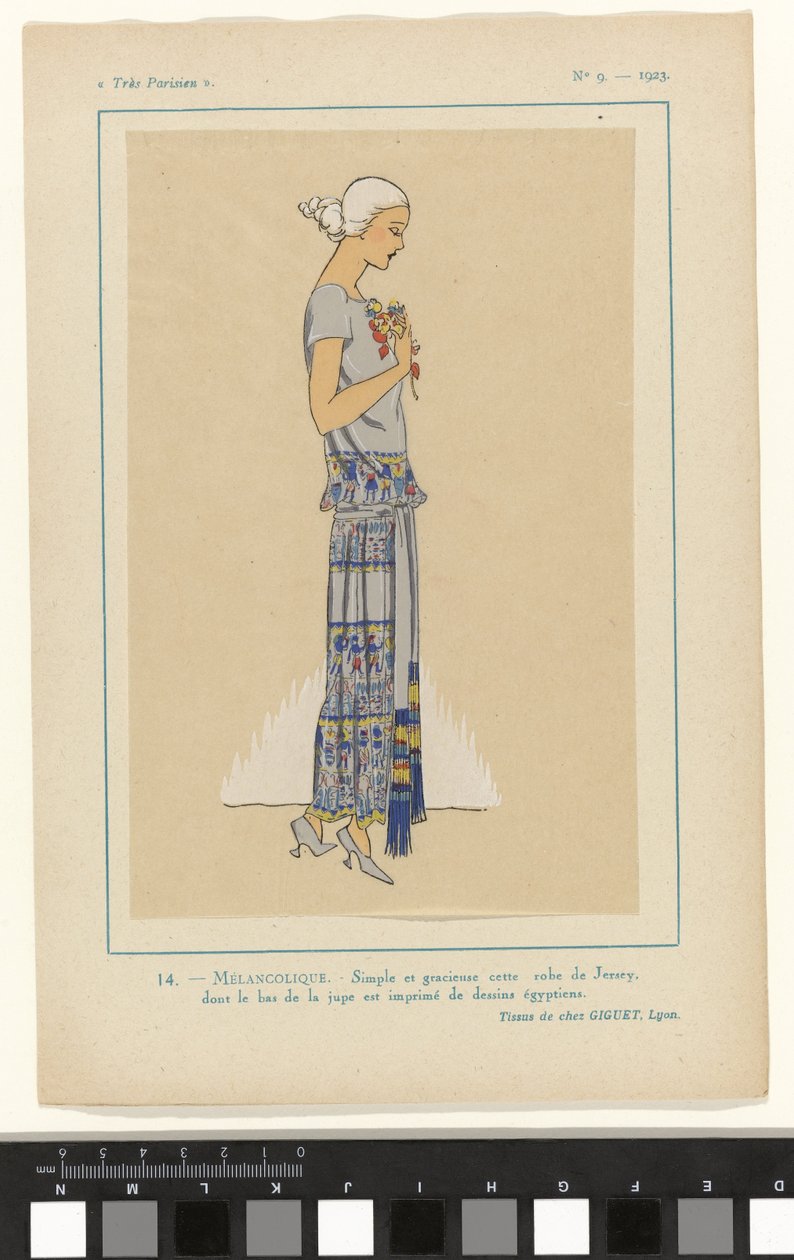 Hyvin pariisilainen, 1923, nro 9: 14.- MELANKOLIA. - Yksinkertainen ja tyylikäs... tekijältä Anonymous