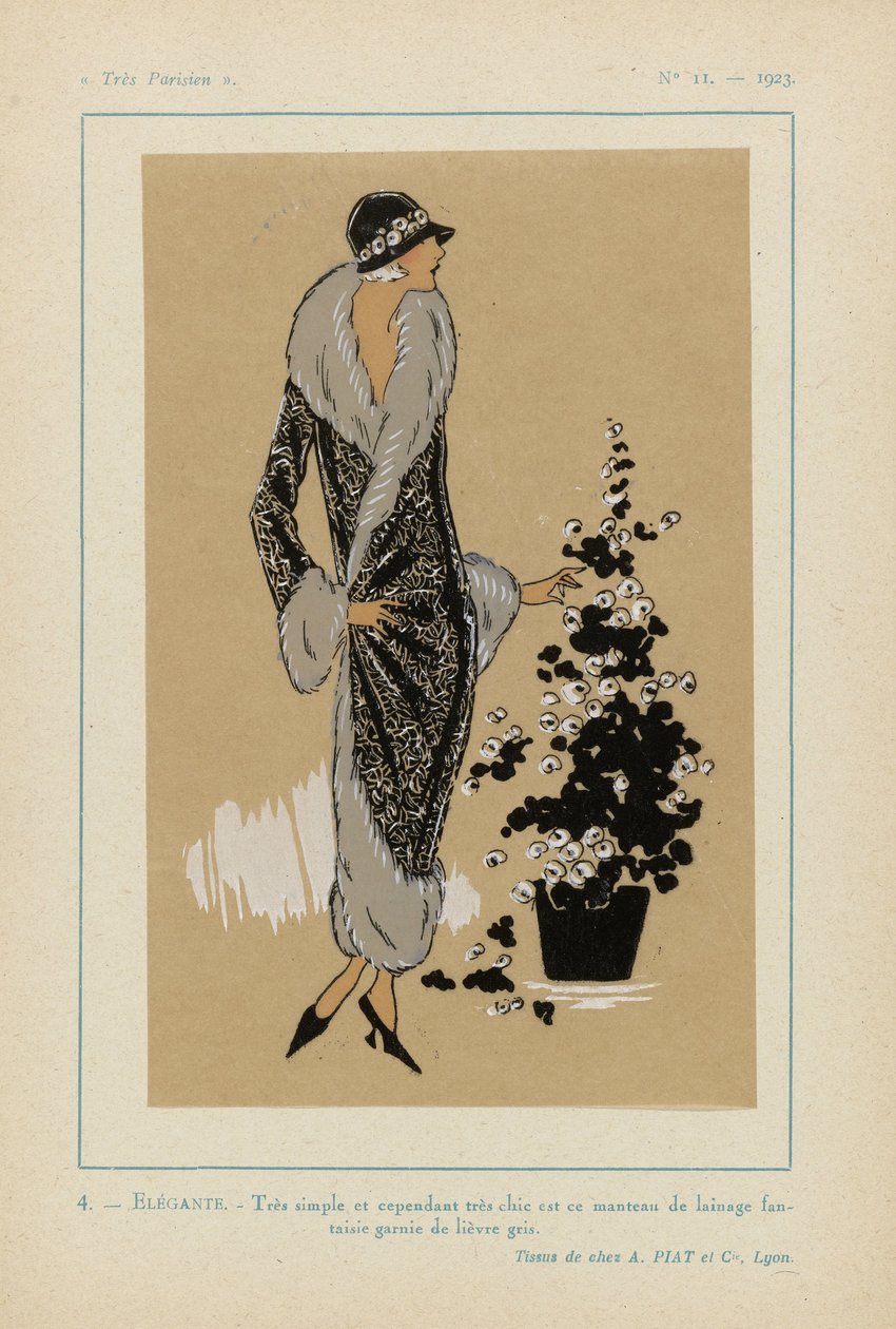 Erittäin pariisilainen. Muotia, tyylikkyyttä, eleganssia Erittäin pariisilainen, 1923, nro 11: 4. - ELEGANTTI. - Erittäin yksinkertainen ja silti erittäin tyylikäs... tekijältä Anonymous