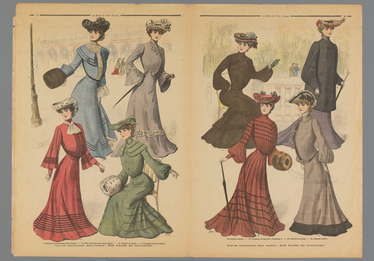 Kaksi sivua La Mode du Petit Journalista, 10. marraskuuta 1902 tekijältä Anonymous