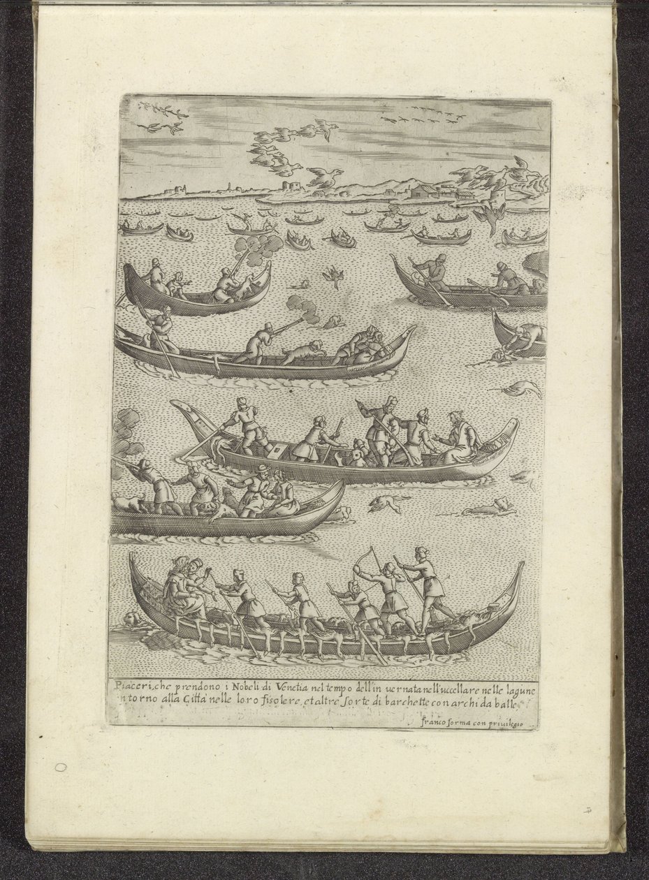 Venetiaanse adellijken jagen op gevogelte Scenes uit het Venetiaanse leven (sarjan nimi) Habiti d