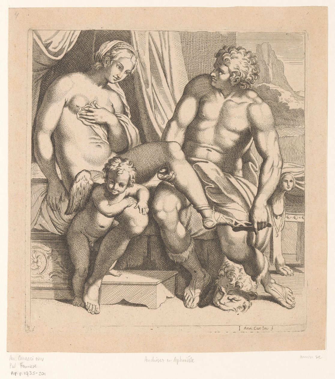 Venus Anchisessa Lapset Palazzo Farnesessa Roomassa (sarjan nimi) tekijältä Anonymous