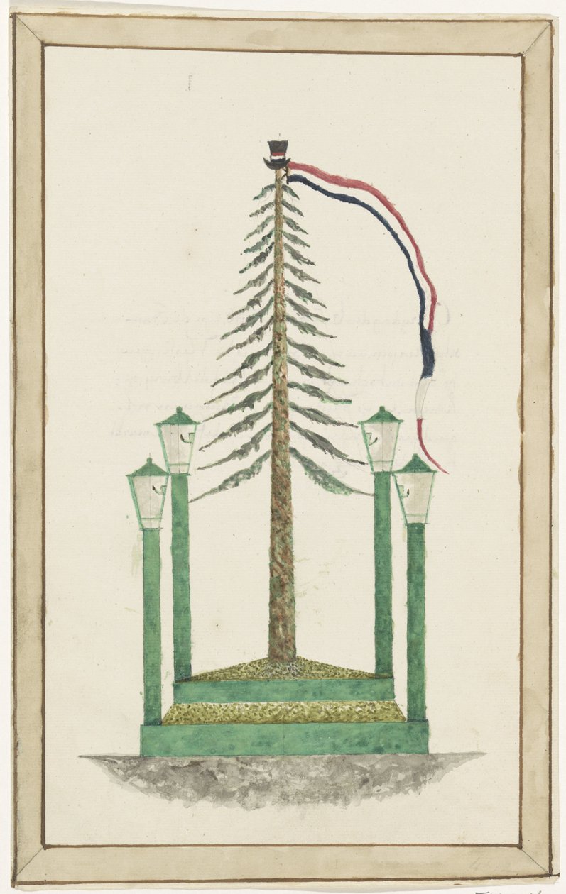 Vapauspuu istutettu Middelburgiin, 1795 tekijältä Anonymous