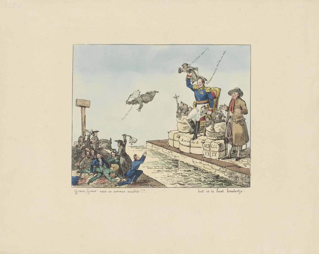 William I heittää jesuiitat pois maasta, 1829 Grace, Grace! nous ja joskus accable!!! on liian myöhäistä veli (otsikko esineessä) tekijältä Anonymous