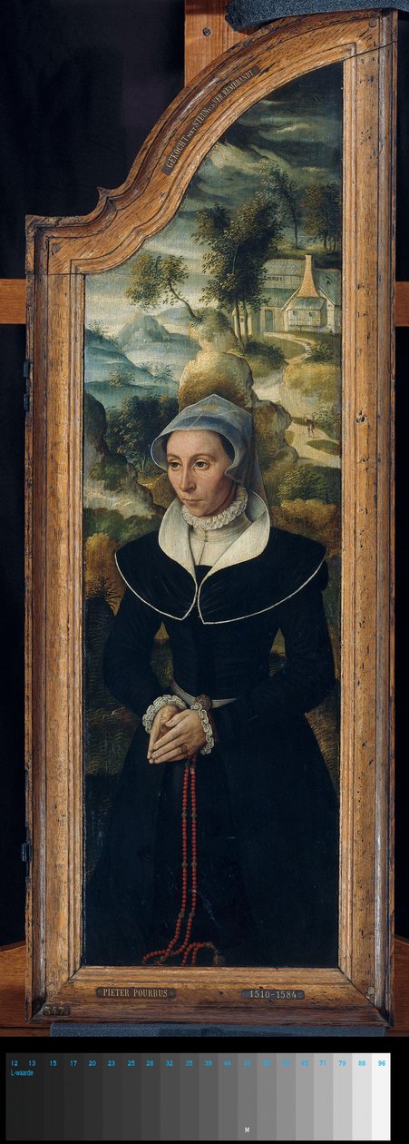 Triptyykin siipi, jossa on Elisabeth Canneelin muotokuva tekijältä Anonymous