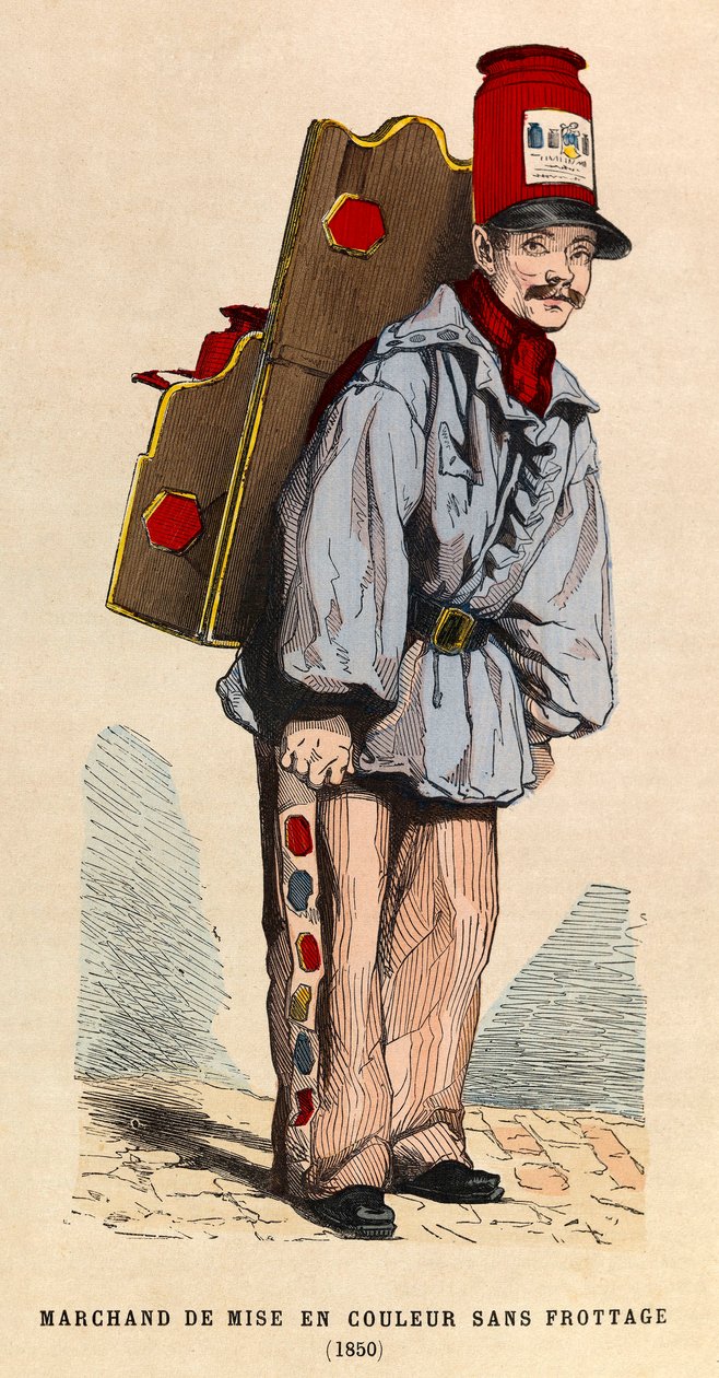 Värityskauppias ilman kitkaa Pariisissa vuonna 1850 - yksityinen kokoelma tekijältä Anonymous Anonymous