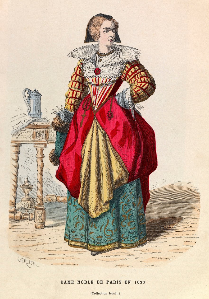 Una noble dama de París 1633 - Una dona noble a París del segle XVII - col·lecció privada finlandès tekijältä Anonymous Anonymous