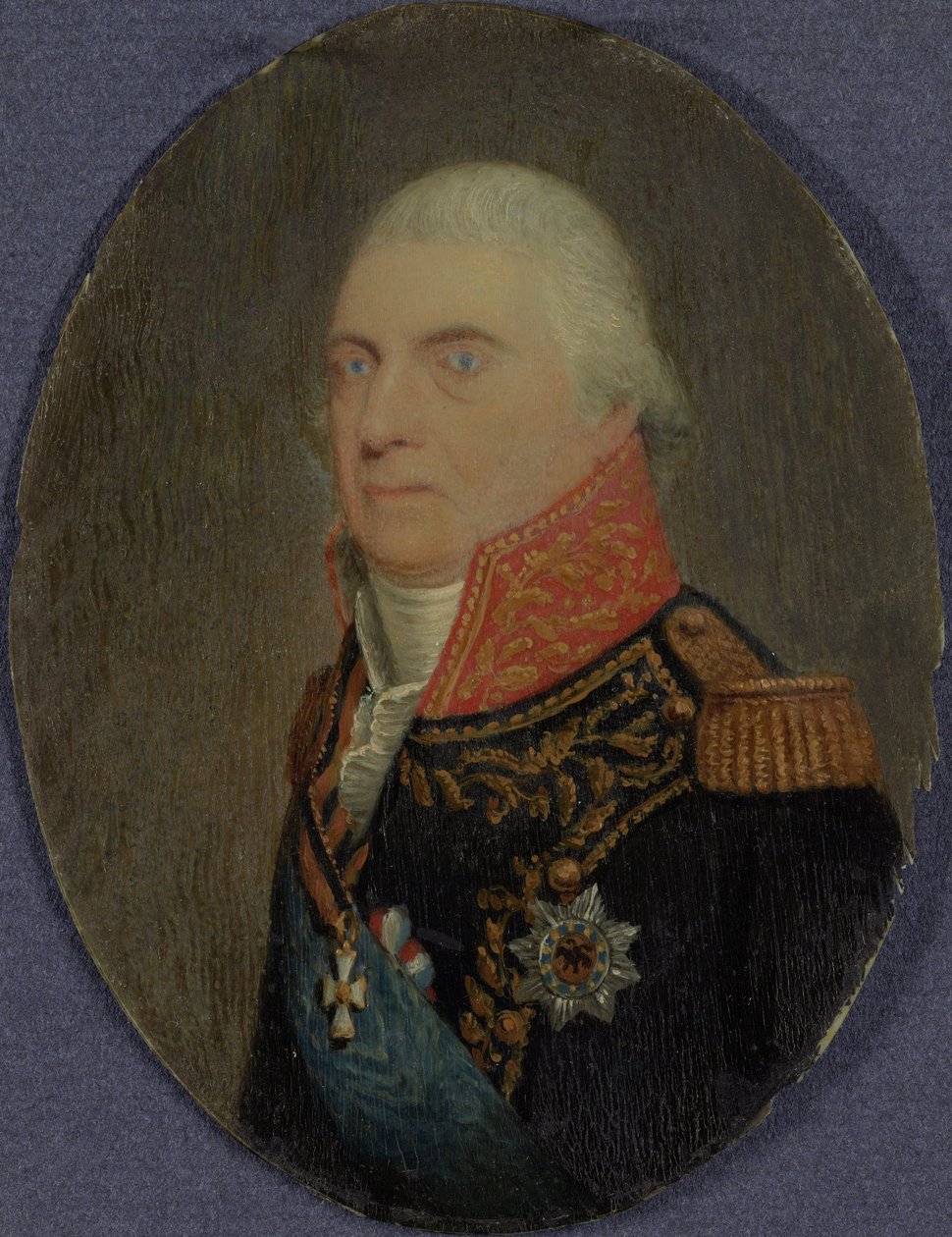 Amiraali Jan Hendrik van Kinsbergen (1735-1819), n. 1810 (guassi norsunluun päällä) tekijältä Anonymous Anonymous