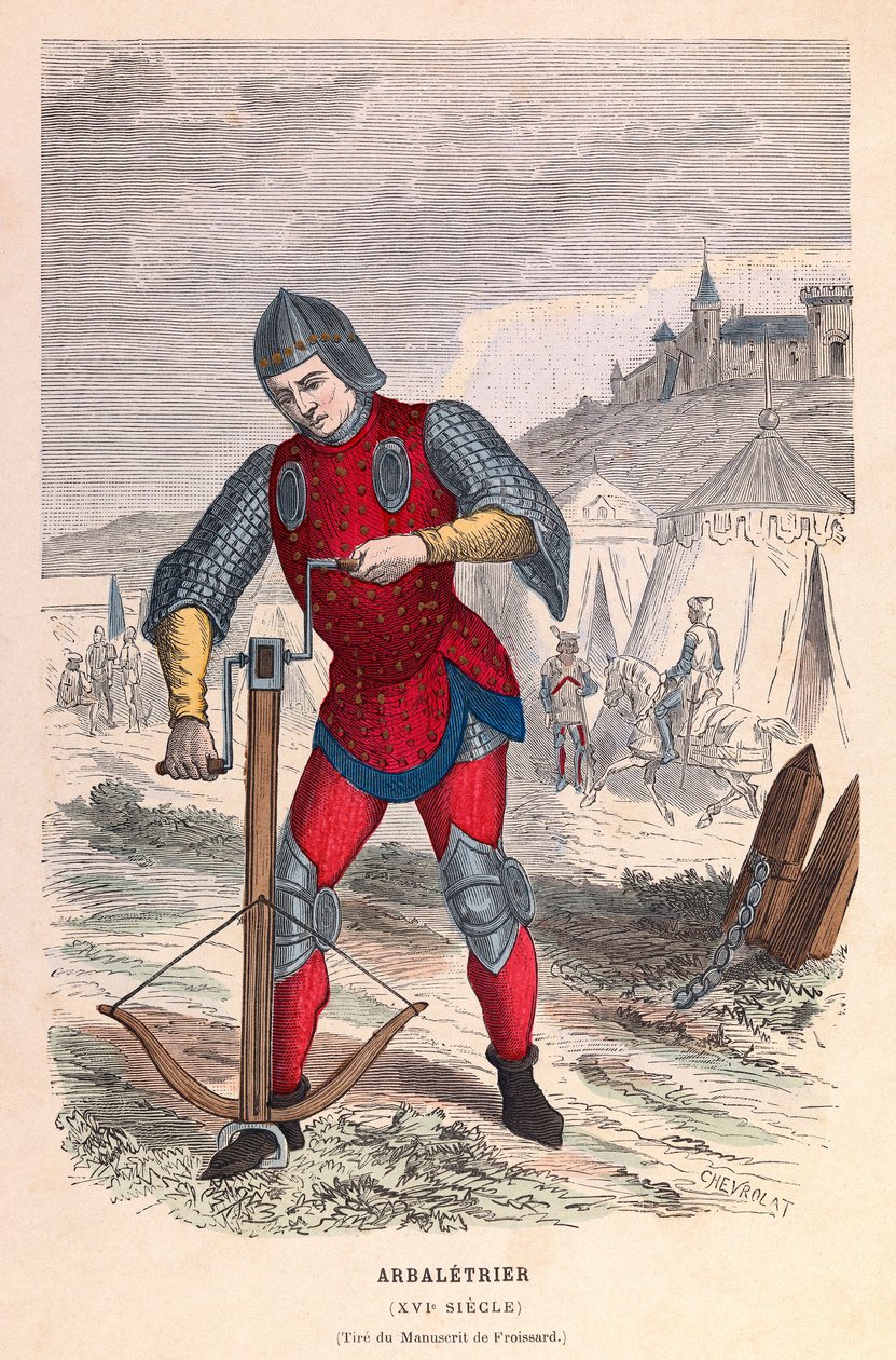 Arbaletrier 1500-luvulla Pariisissa - kaiverrus - Crossbowman 15th Century at Paris - yksityinen kokoelma tekijältä Anonymous Anonymous